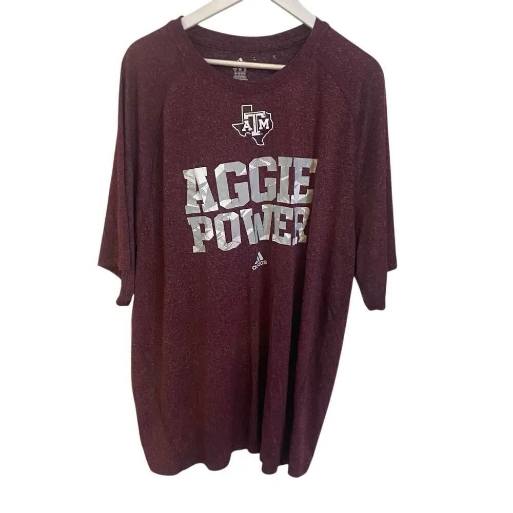 Adidas size 3XL Aggie powers shirt sleeve red shirt some cracking